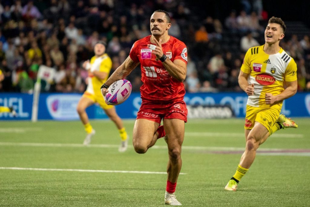Rugbyman en action